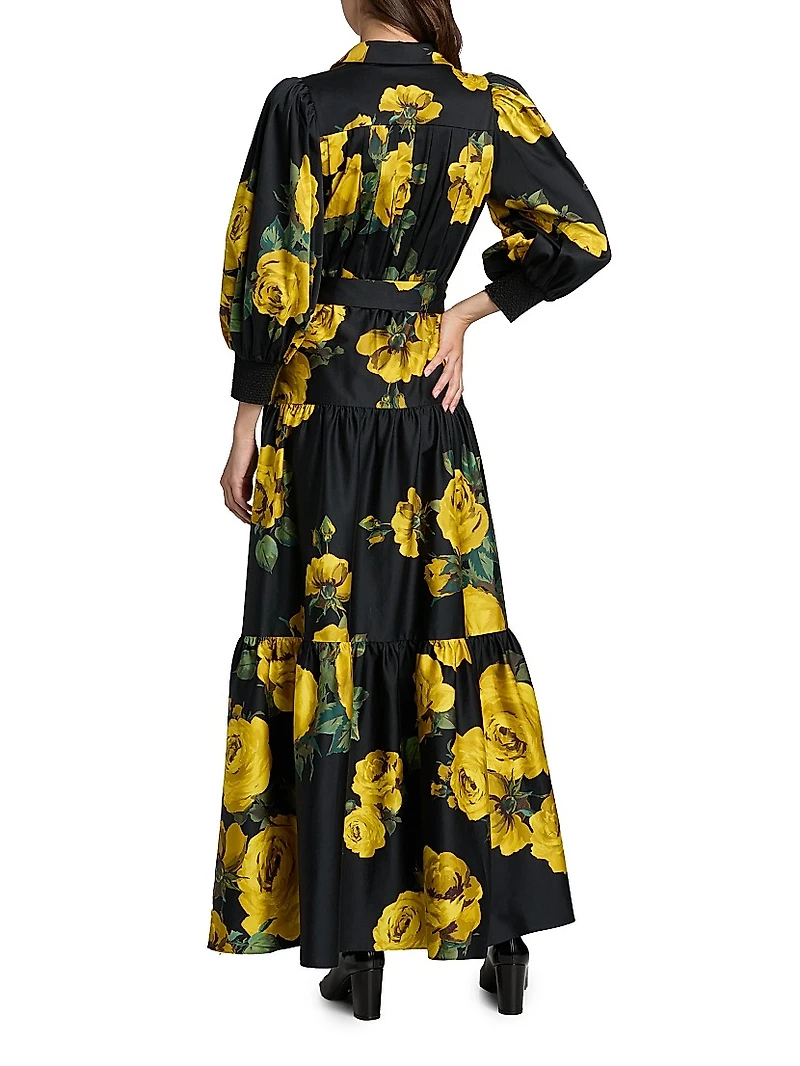 Cora Volume Tiered Shirtdress