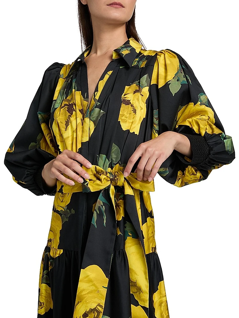 Cora Volume Tiered Shirtdress