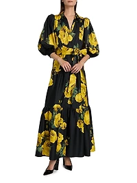 Cora Volume Tiered Shirtdress