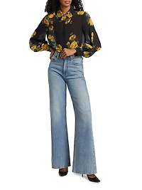 Candace Floral Sheer Blouson Shirt