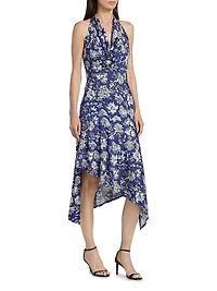 Dani Floral Asymmetric Midi-Dress