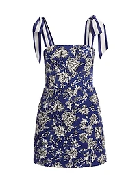 Maryann Floral Stretch Cotton Minidress