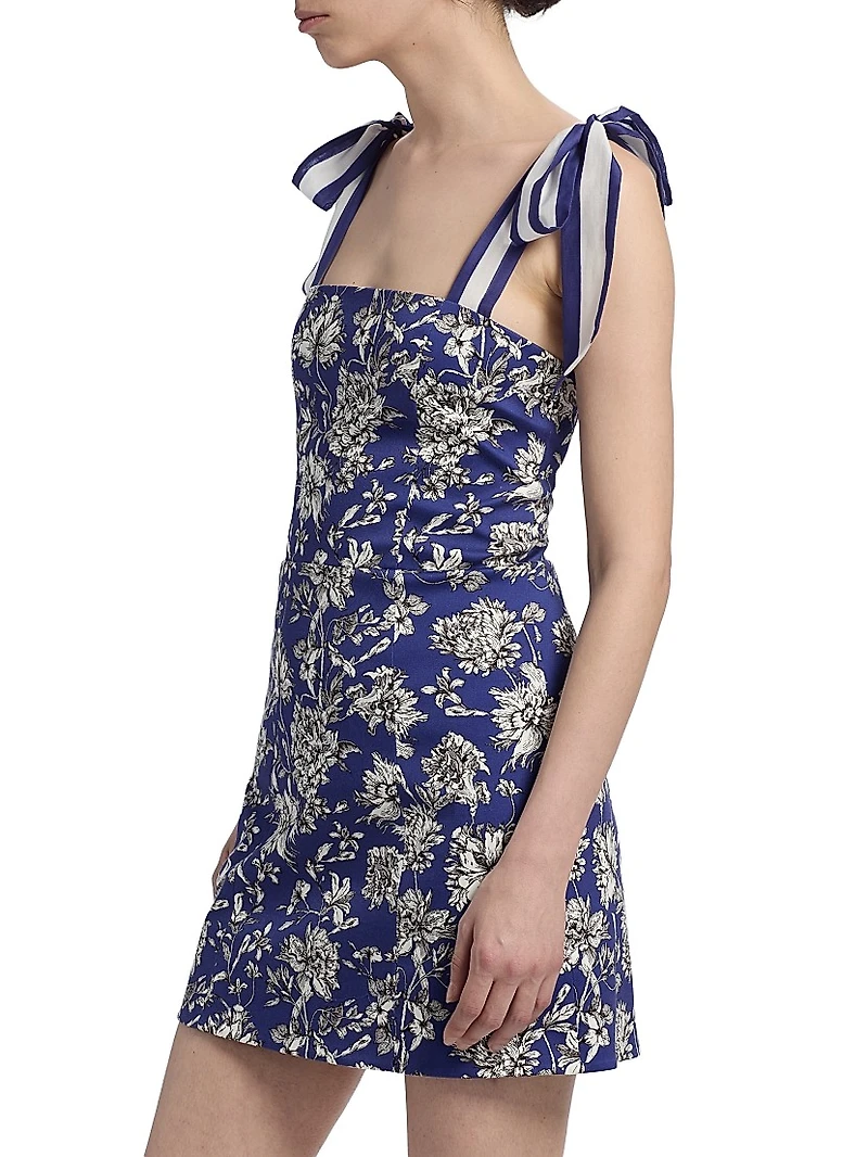 Maryann Floral Stretch Cotton Minidress