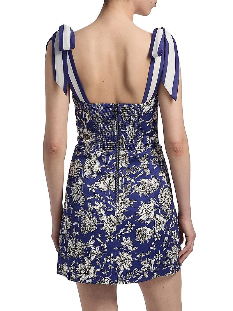 Maryann Floral Stretch Cotton Minidress