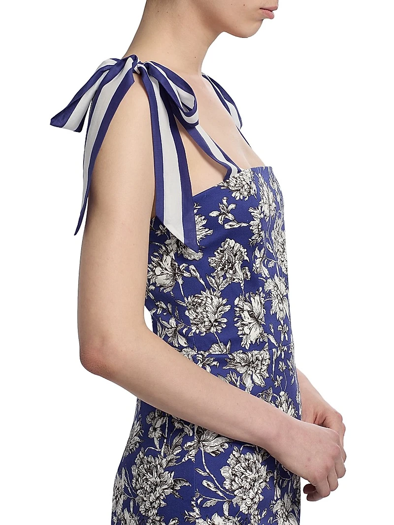 Maryann Floral Stretch Cotton Minidress