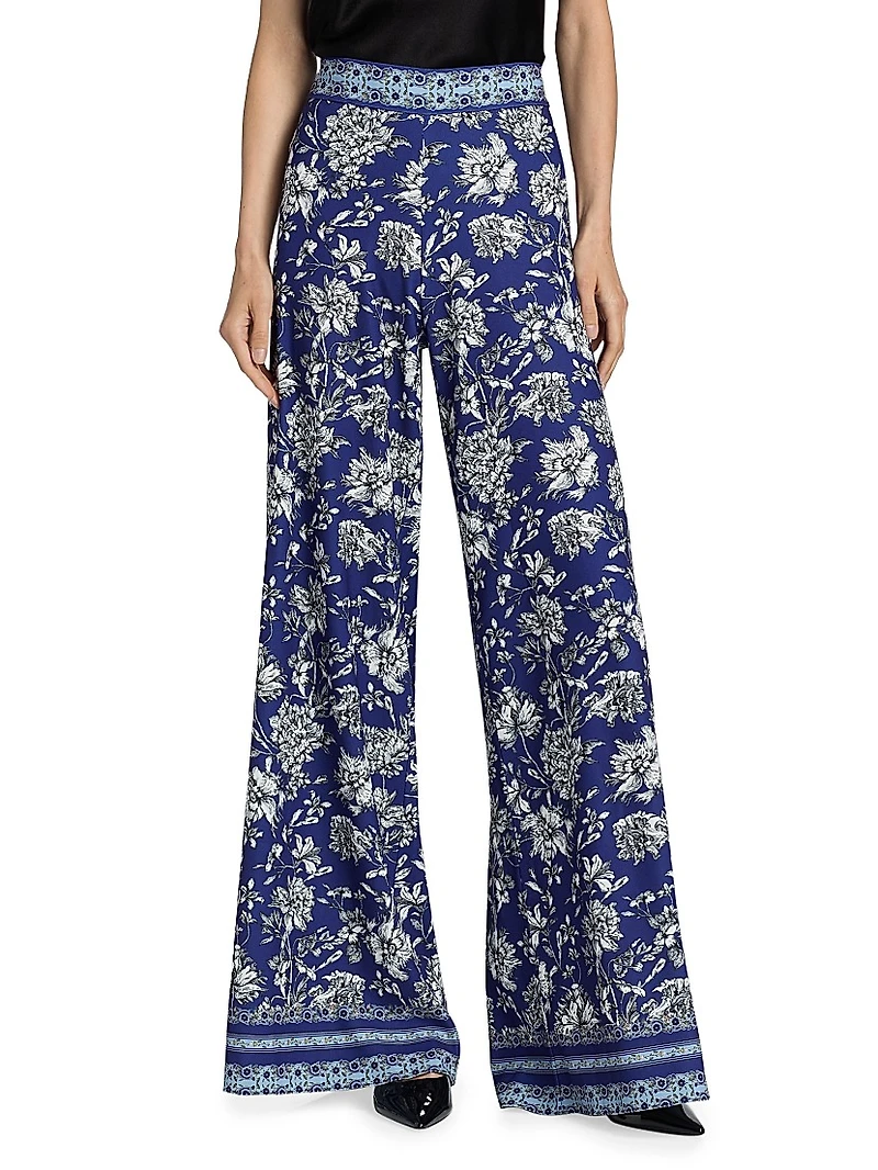 Athena Floral Wide-Leg Pants