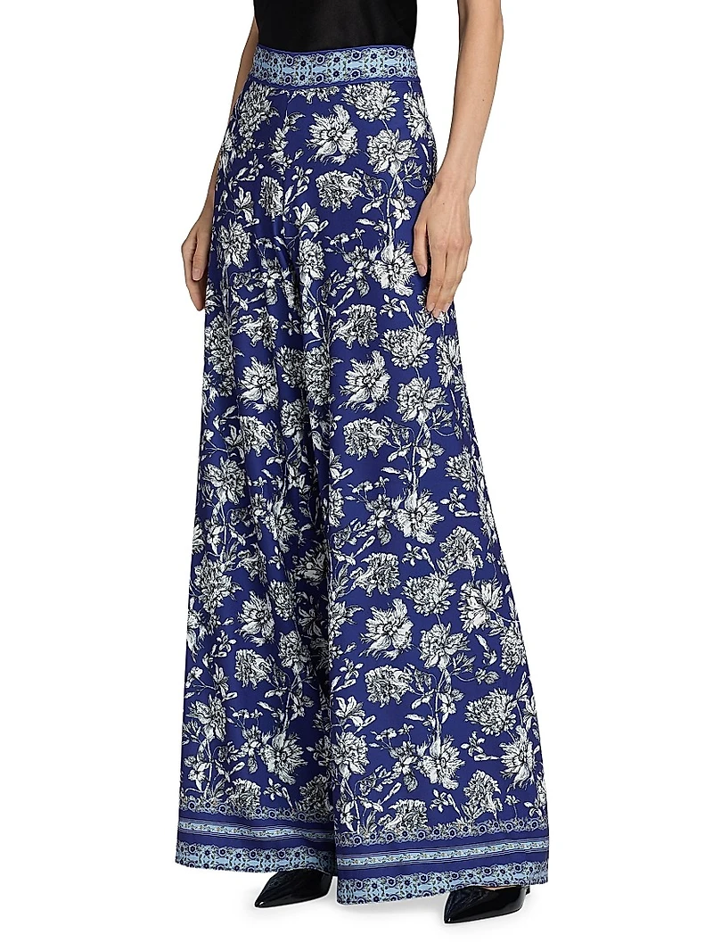 Athena Floral Wide-Leg Pants