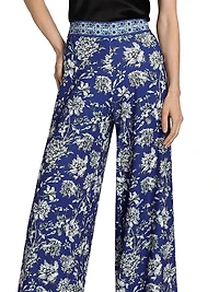Athena Floral Wide-Leg Pants