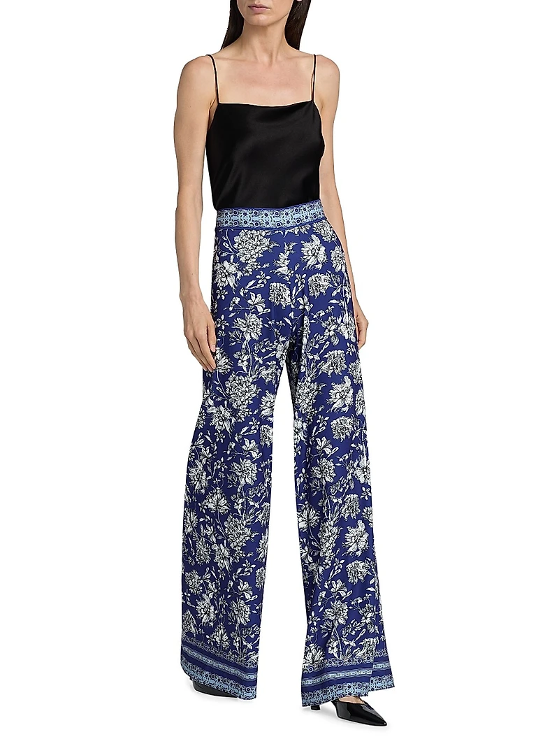 Athena Floral Wide-Leg Pants
