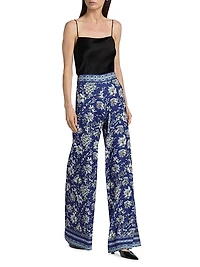 Athena Floral Wide-Leg Pants