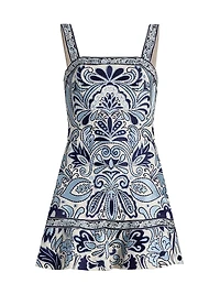 Kaidra Embroidered Cotton Minidress