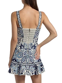 Kaidra Embroidered Cotton Minidress