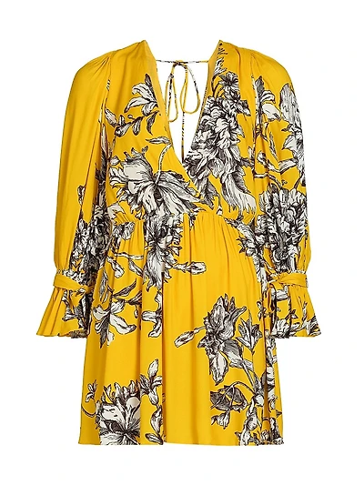 Clarissa Floral Plunging Minidress