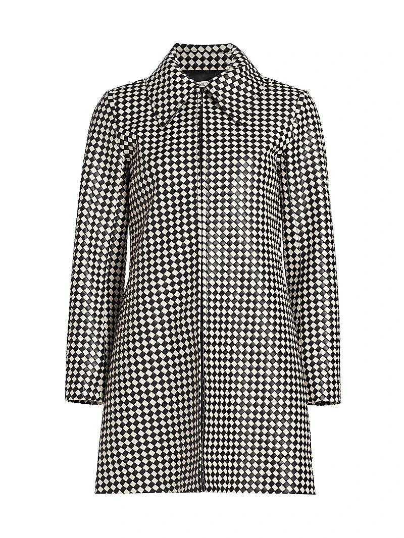 Logan Printed Faux Leather Coat