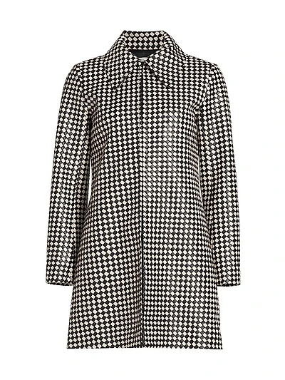Logan Printed Faux Leather Coat