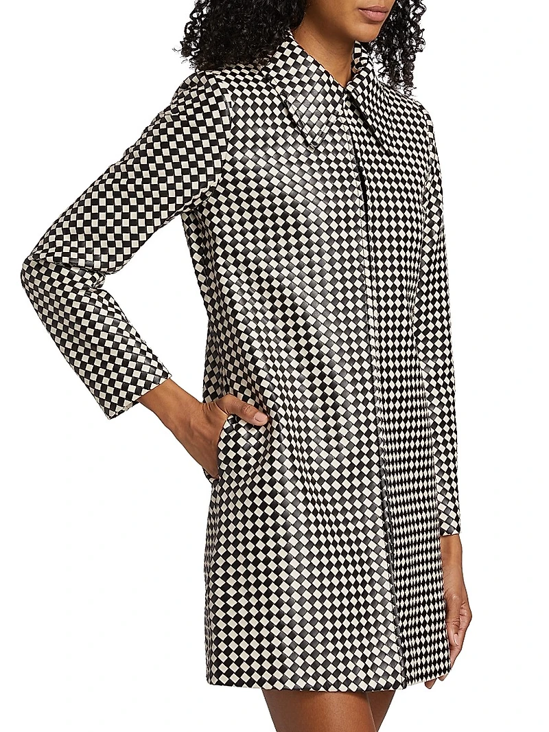 Logan Printed Faux Leather Coat