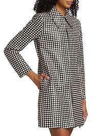 Logan Printed Faux Leather Coat