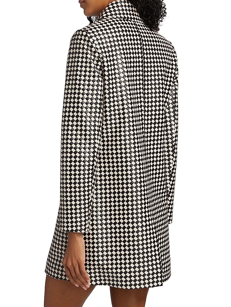 Logan Printed Faux Leather Coat