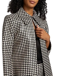 Logan Printed Faux Leather Coat