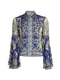 Willa Floral Bell-Sleeve Blouse