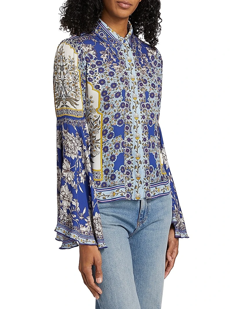 Willa Floral Bell-Sleeve Blouse