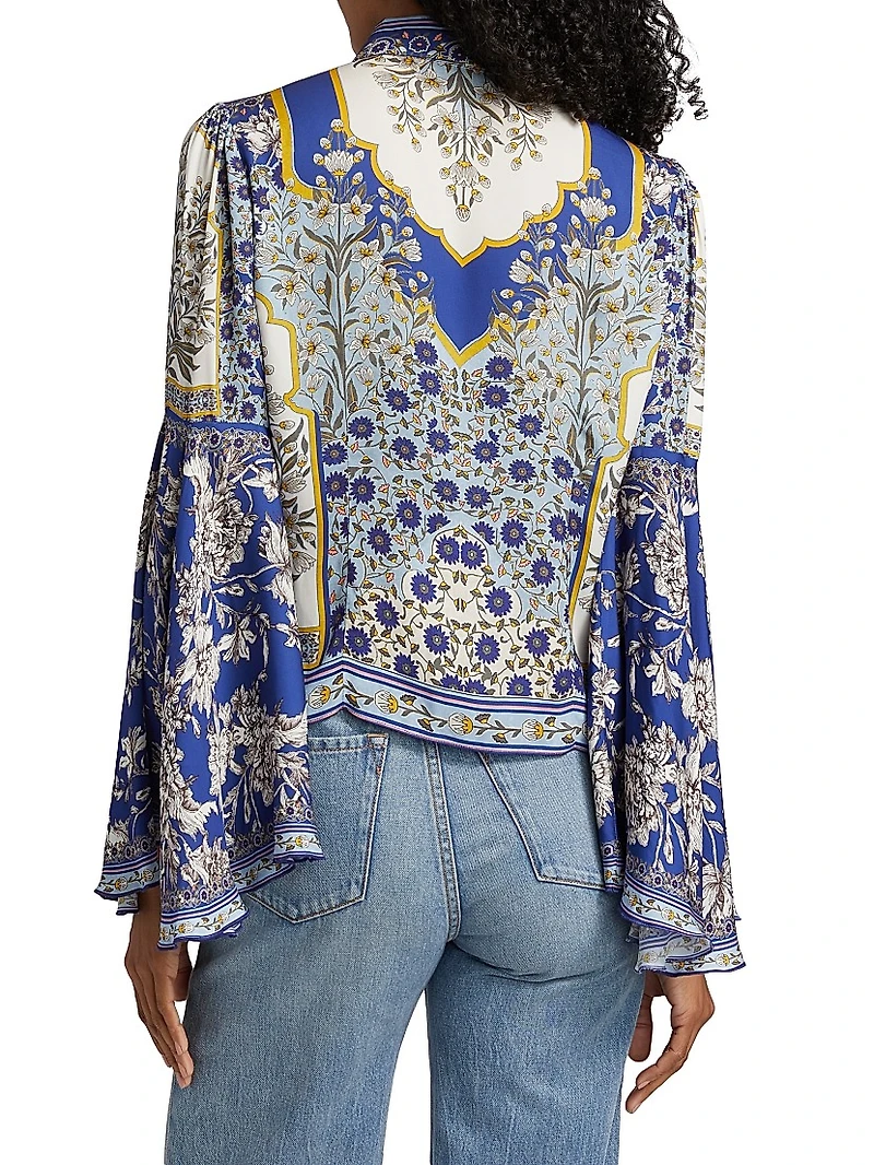 Willa Floral Bell-Sleeve Blouse