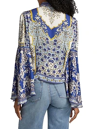Willa Floral Bell-Sleeve Blouse