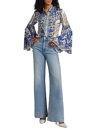 Willa Floral Bell-Sleeve Blouse