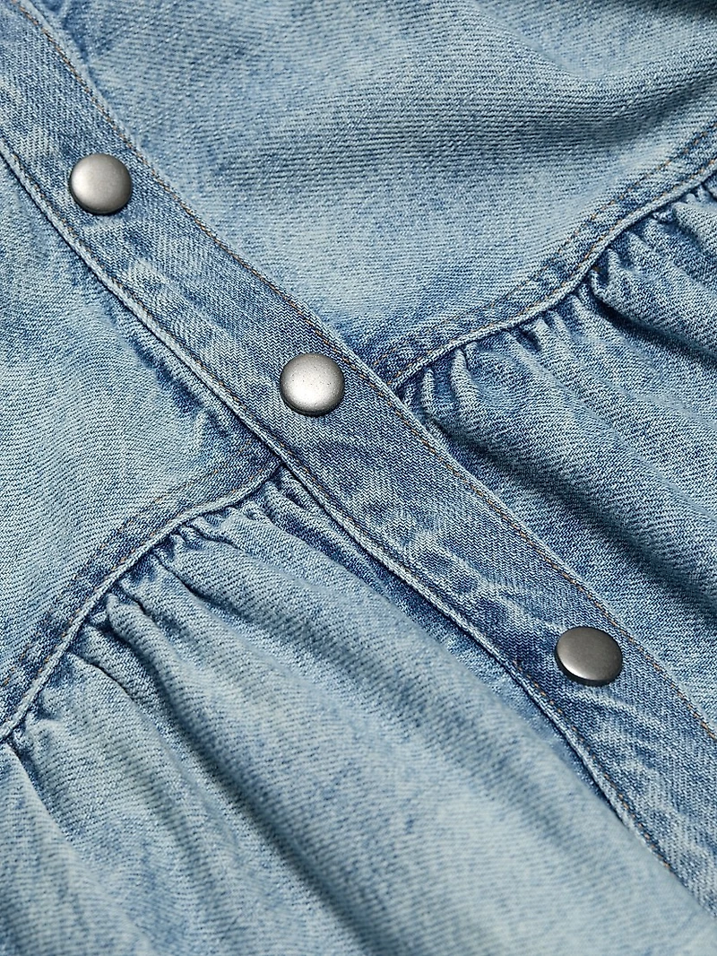 Patsy Denim Fit & Flare Midi-Shirtdress