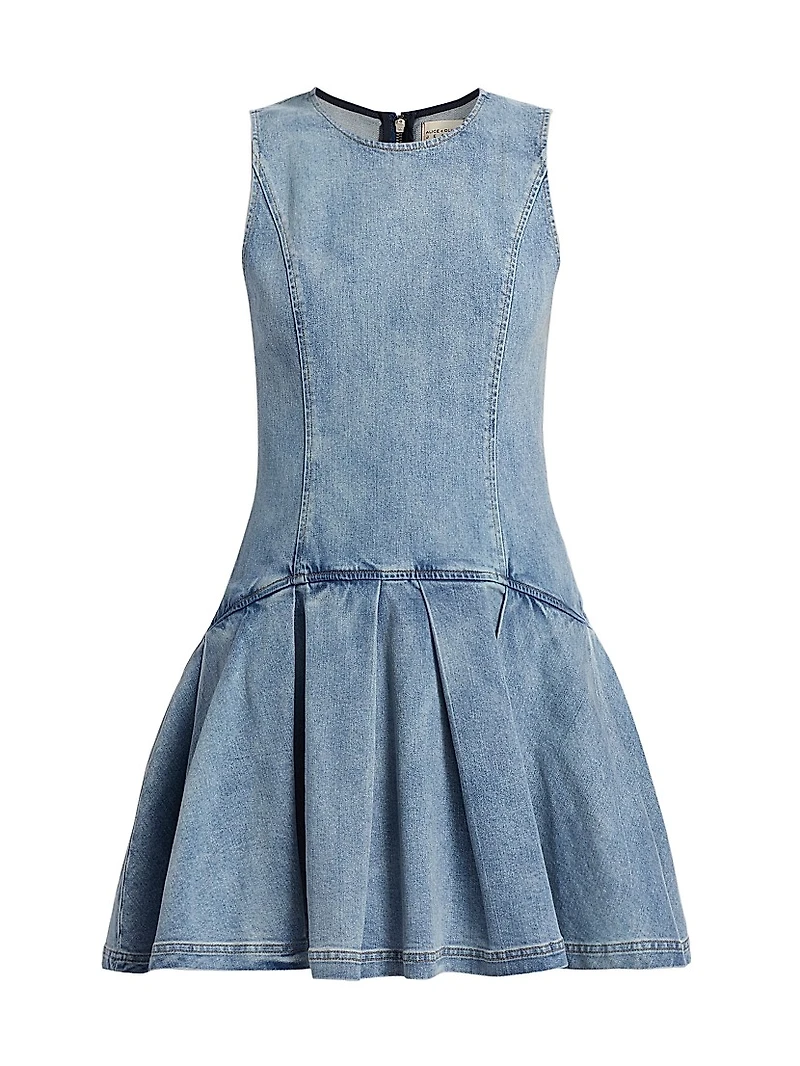 Adley Denim Drop-Waist Minidress