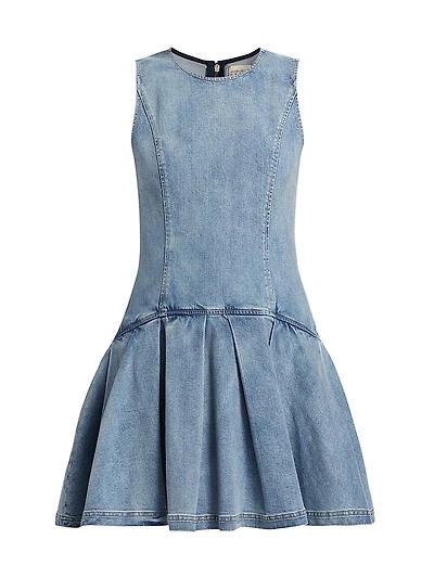 Adley Denim Drop-Waist Minidress