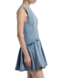 Adley Denim Drop-Waist Minidress
