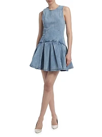 Adley Denim Drop-Waist Minidress