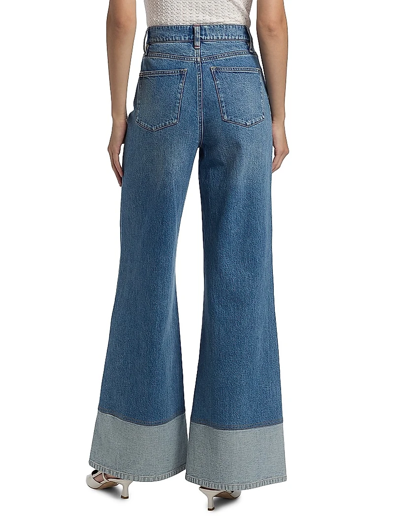 Wilson Reversed Seam Wide-Leg Jeans