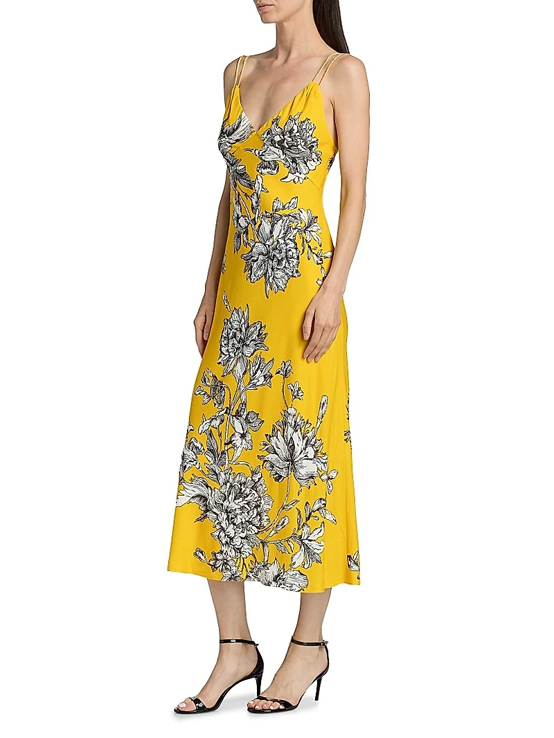Kiro Floral Sleeveless Midi-Dress