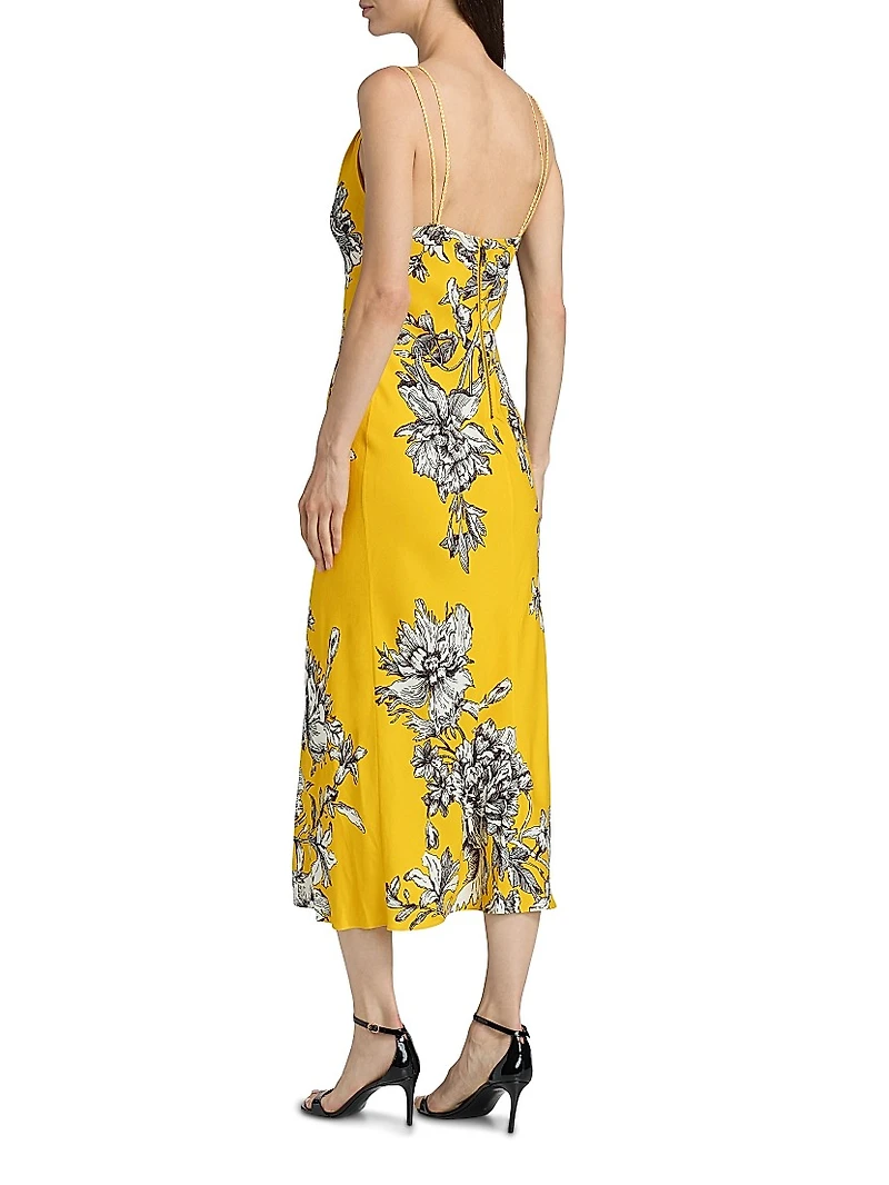 Kiro Floral Sleeveless Midi-Dress