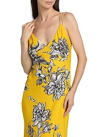 Kiro Floral Sleeveless Midi-Dress