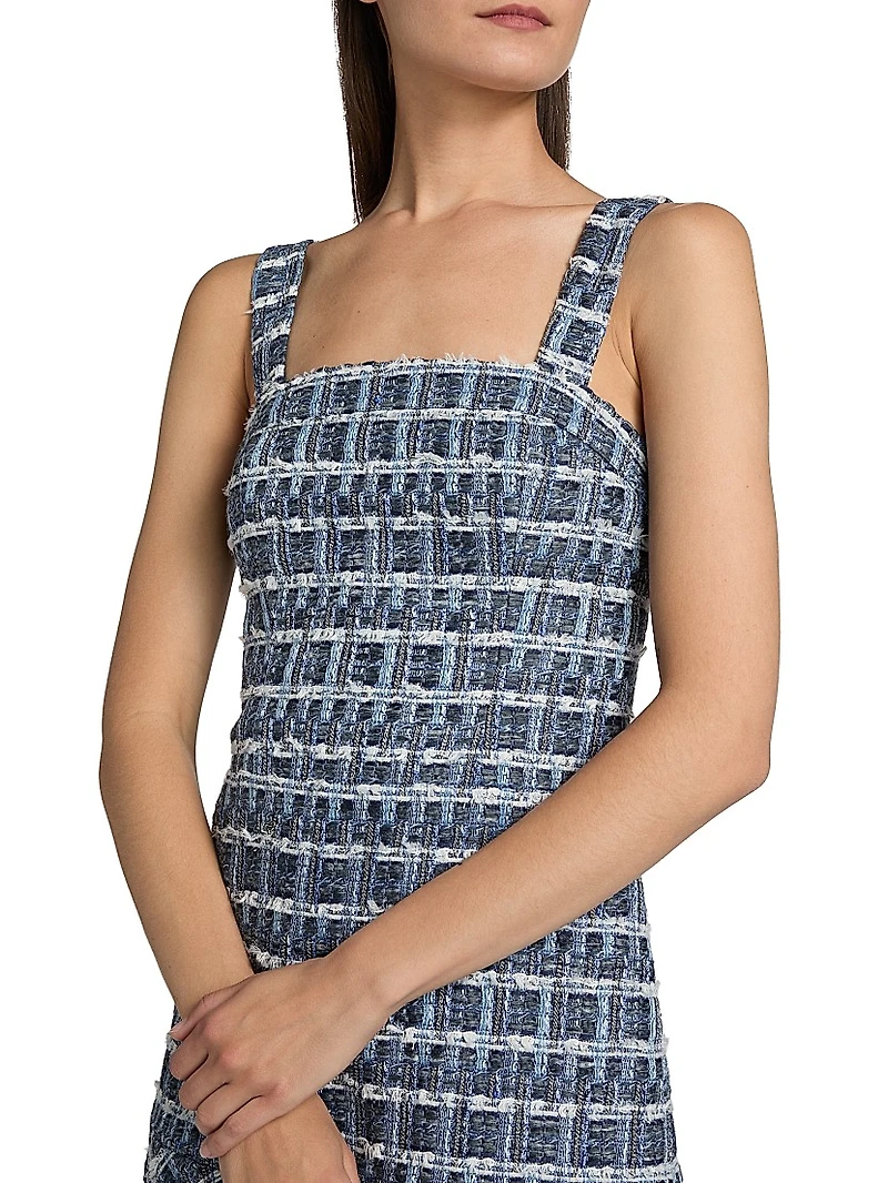 Kaidra Squareneck Drop-Waist Minidress