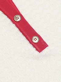 Martha Pointelle Polo Shirt