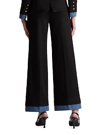Narin Button-Front Wide-Leg Crop Pants