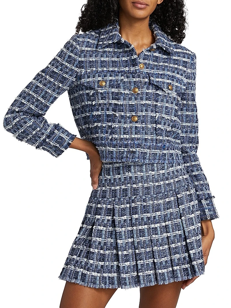 Chloe Tweed Boxy Crop Jacket