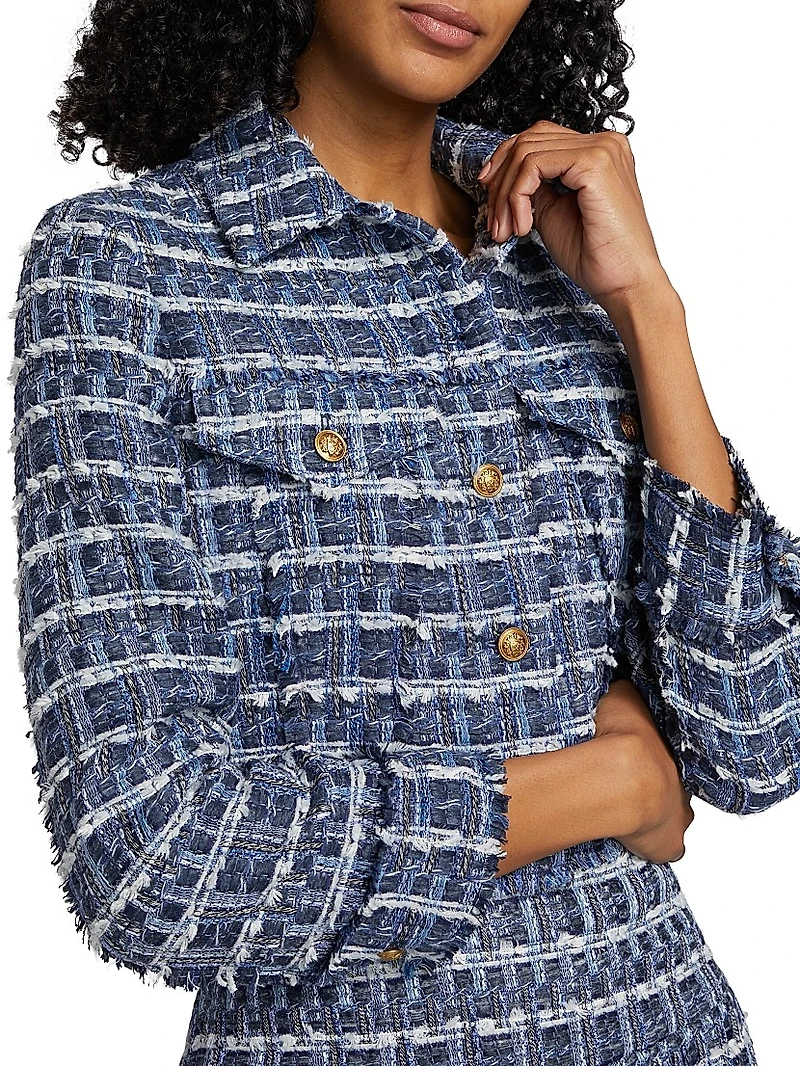 Chloe Tweed Boxy Crop Jacket