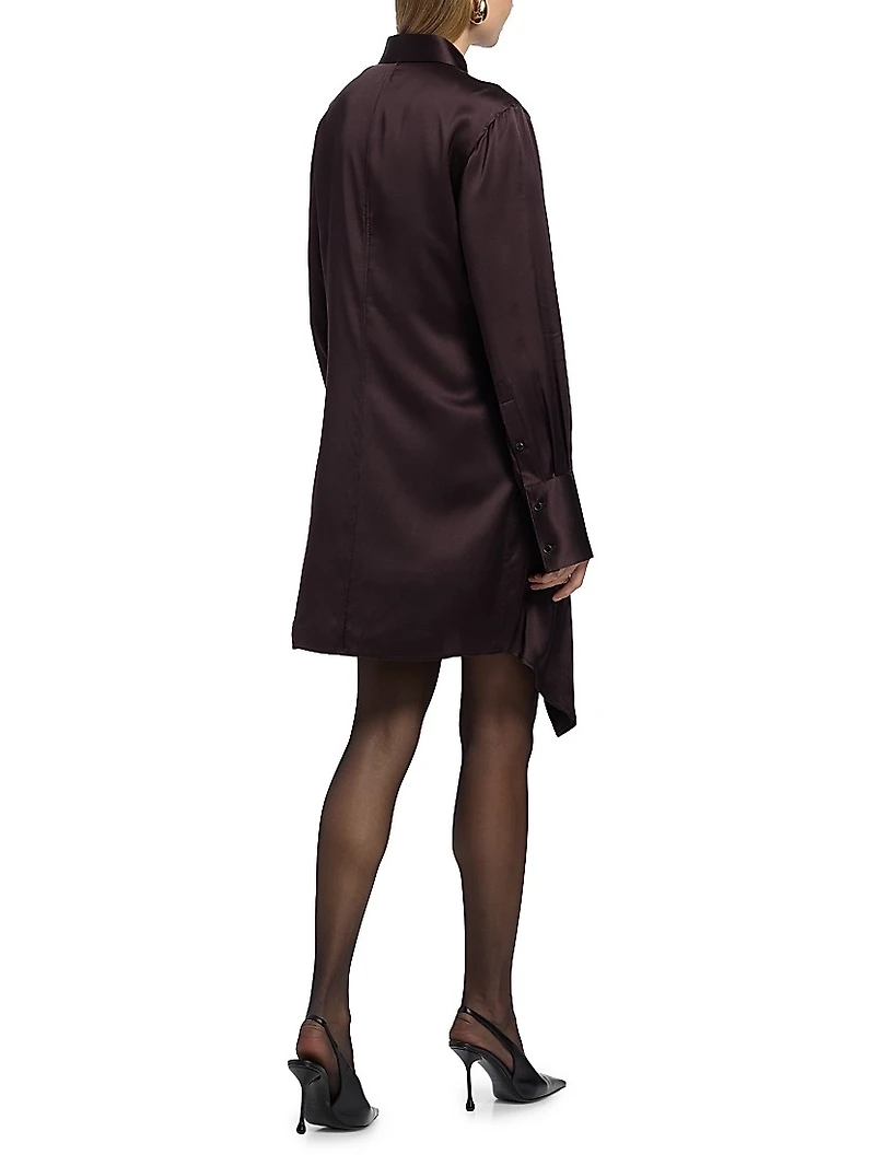 Relaxed-Fit Silk Mini-Shirtdress