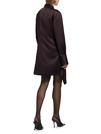 Relaxed-Fit Silk Mini-Shirtdress