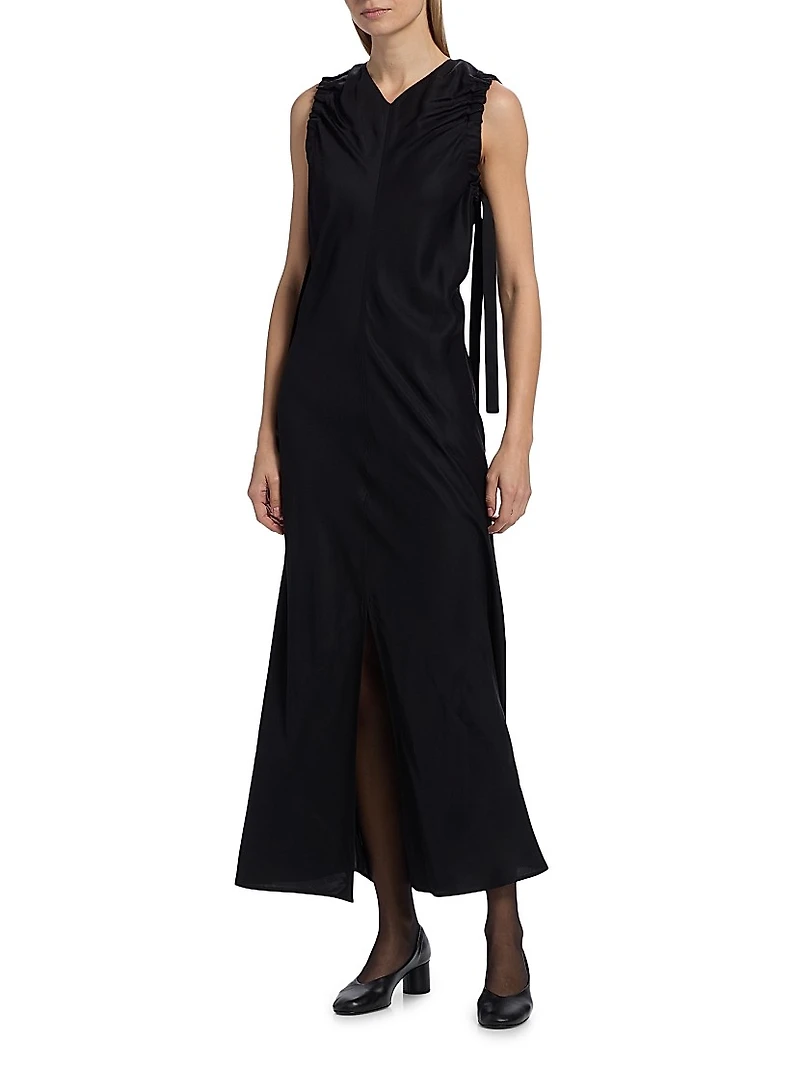 Ruched Relaxed-Fit Maxi Dress