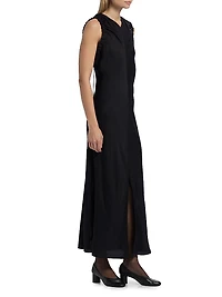 Ruched Relaxed-Fit Maxi Dress
