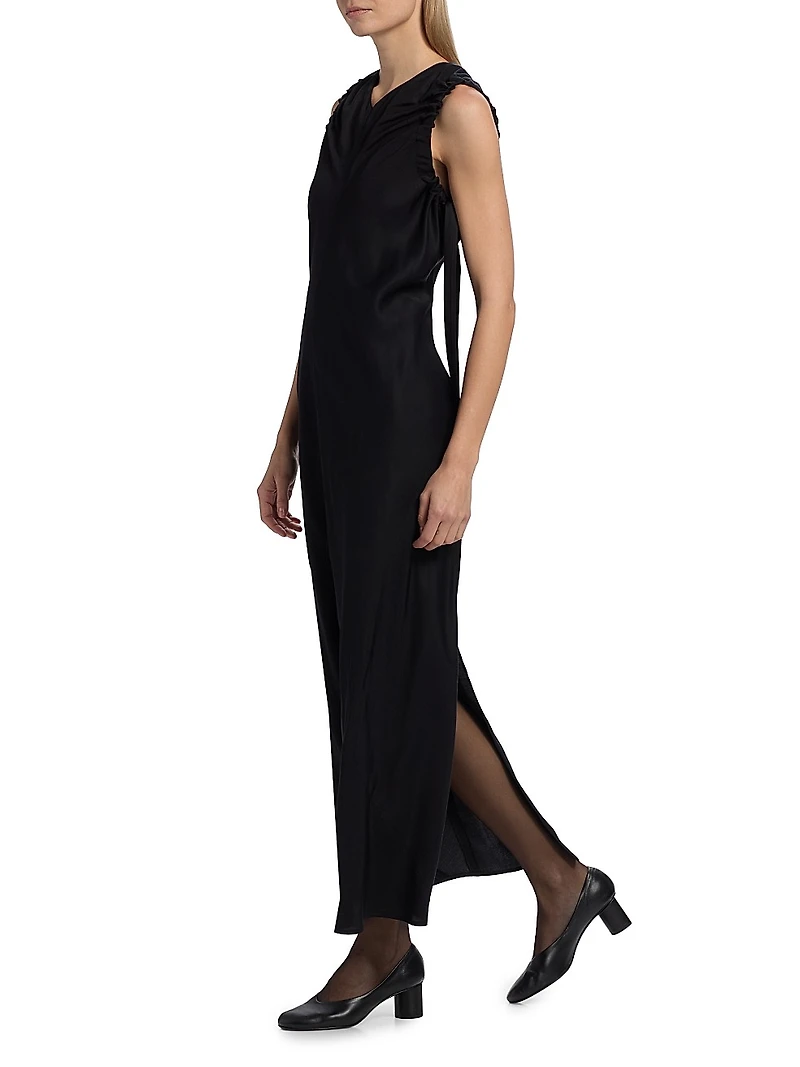 Ruched Relaxed-Fit Maxi Dress