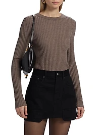 Rib-Knit Wool Top