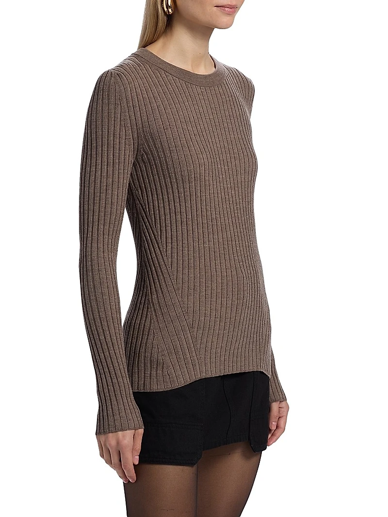Rib-Knit Wool Top