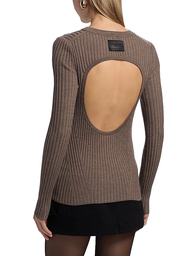 Rib-Knit Wool Top